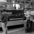 Performer,stranger and the bus